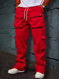 Deyan – Lässige Cargo Jogging Hose – Rot