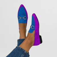 Arabella | Farbige Mokassins – Blau
