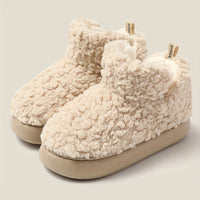 Reisellae | Kuschelige, flauschige Stiefel für Damen – Khaki-Farbe