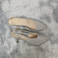 Heidi-Mode | Casual Sandalen Spitz Zehe Hohe Absätze – Helles Grau