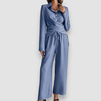 Stella | Weites Bein 2-Teiliges Set – Blau