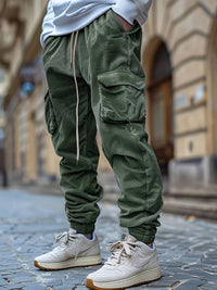 Baruch - Atmungsaktive Cargo Hose Mit Kordelzug in Der Taille – Oliv