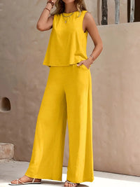 Amélie - Elegantes und komfortables Zweiteiliges Set – Gelb
