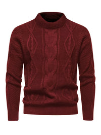 Kalisto – Lässiger Langarm Strickpullover – Bordeaux