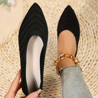 Heidi-Mode | Ballerinas für Damen Slip On Atmungsaktive Wohnungen – Schwarz