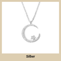 LunaGlanz™ Strahlendes Himmlisches Halsband – Silber