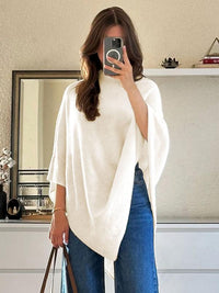 Élise Knit Cape – Naturweiß