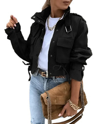 Heidi - Damen Cargojacket – Schwarz