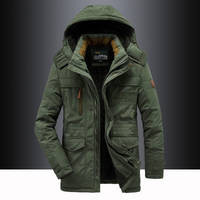 Warmer Winterparka für Herren | Lang – Dunkelgrün
