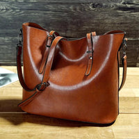 Nicole | Vintage Leder-Schulterhandtasche – Braun