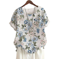 Feronah | Damen Freizeit Bluse – Weiß Hellblau