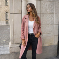 Talinne - Einreihiger Mantel – Rosa