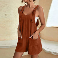 Stylischer und lässiger Sommer-Overall – Dunkelbraun