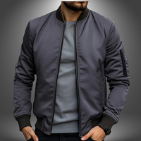 Manfred | Leichte handgefertigte Jacke – Dunkelgrau