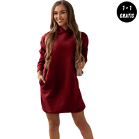 TESS – Herbst Kapuzenkleid – Rot