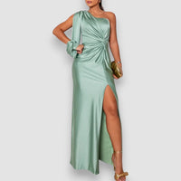 Izzy | Elegantes anspruchsvolles Sommerkleid – Grün