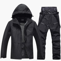 Zweiteiliges Ski Set für Unisex – Schwarz