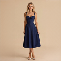 Liana - Schickes Midikleid – Marine