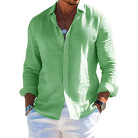 Félicien - Angenehmes langärmeliges Poloshirt – Hellgrün