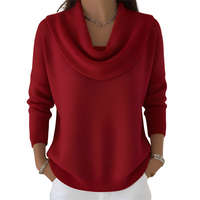 Marva - Moderner und bequemer Damenpullover – Rot