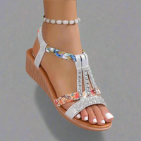 Carlina | Bohemian Sandalen für täglichen Komfort – Silber
