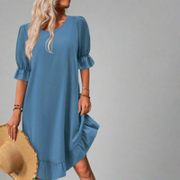 Cyrnelda | Elegantes Maxikleid für jeden Anlass – Pfauenblau