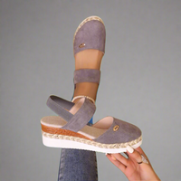 Gerneliese | Elegante Orthopädische Plateau-Sandalen – Grau