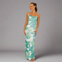 Hermine | Premium Floral Maxi Dress für besondere Anlässe – Grün