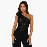 Emily | Spitzen Top – Schwarz
