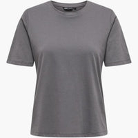 Damen T-Shirt mit Rundhalsausschnitt und kurzen Ärmeln – Schwarzened Pearl