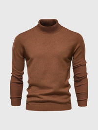 Rollkragen Pullover Herren Baumwolle | Elegant & Bequem – Senf Gelb