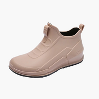 Damen Slipper Stiefel mit geschlossenem Schaft – Aprikose