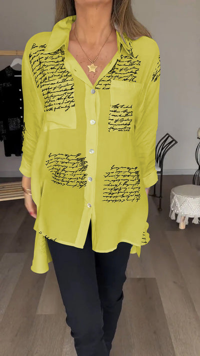 Yvette - Bedrucktes Langarm-Modenshirt