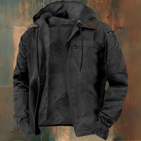 Luccas – Kapuzen Jacke Mit Reißverschluss – Schwarz