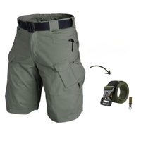DAMIAN - CARGOSHORTS MIT 7 TASCHEN UND GRATIS GÜRTEL – Grün