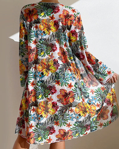 Sunflower | Dreiteiliges Bikini-Set mit Blumen