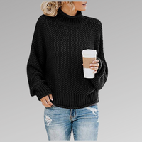 Natascha | Lockerer Winter Strickpullover – Schwarz