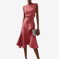Bianca | Elegantes Midikleid mit modernem Schnitt – Rosa