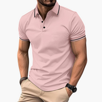 Polo-Shirt für Männer mit kurzem Ärmel - Freizeitmode – Rosa