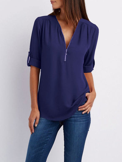 Langärmelige Lockere Bluse