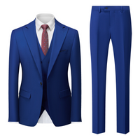Lässiger Herrenanzug für Hochzeitsgäste | 3-teilig – Blau