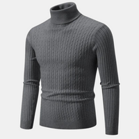 Larry | Stylischer Rollkragenpullover – Dunkelgrau