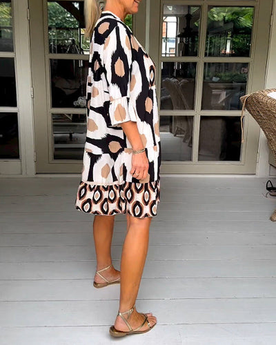 Ovida - Elegantes bedrucktes Kleid