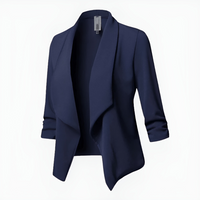 Damenblazer mit langer Form | Formalstil – Blau