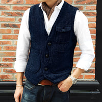 Matthew - Modischer Tweedmantel – Marine