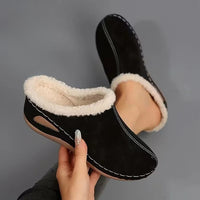 Nora | Damen Slip-On Sandalen weich und edel – Schwarz