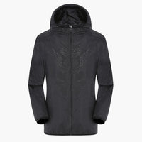 Trenchcoat mit Kapuze für Unisex – Schwarz