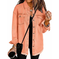 Tahlira - Locker geschnittene Jacke – Pfirsich