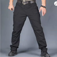 Cargohose für Herren - Wasserdichte Sommer Outdoor Wanderhose – Schwarz