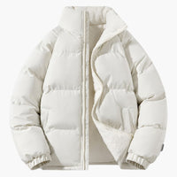 Romy | Wattierte Pufferjacke – Beige